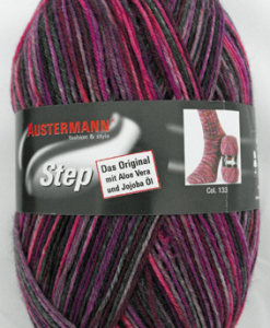Austermann Step 133 Purple sock / glove knitting yarn with Aloe Vera and Jojoba Oil