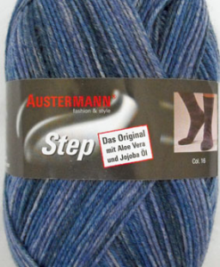 Austermann Step 016 Jeans sock / glove knitting yarn with Aloe Vera and Jojoba Oil