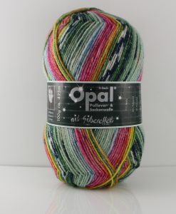Alternative view of Opal Happy 9093 sweet & spicy 2 silver effect sock / glove knitting yarn