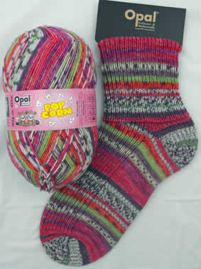Opal Popcorn 9102 - Lotte & Hans sock / glove knitting yarn