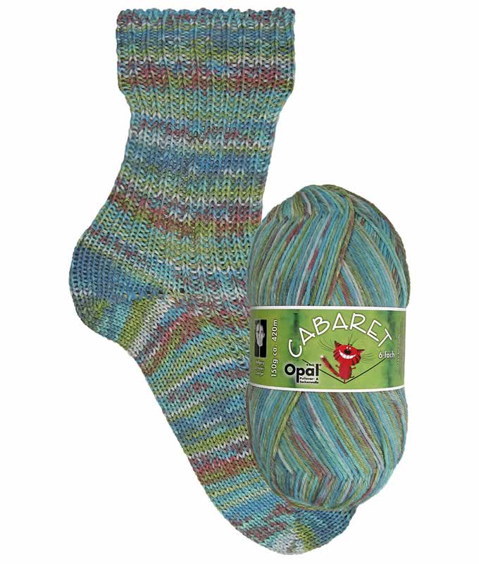 Opal Cabaret 9231 Hochspannung (High Voltage) 6-ply sock / glove knitting yarn