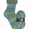 Opal Lucky mit Silbereffekt (with Silver Effect) 9484 Besonnen (Calm) 4-ply sock / glove knitting yarn