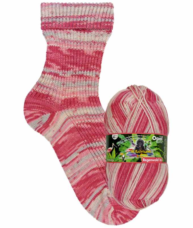 Opal Rainforest 16 XVI 9900 Die Herzliche (The Hearty One) 4-ply sock / glove knitting yarn