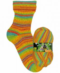 Opal Rainforest 16 XVI 9907 Der Zuhörer (The Listener) 4-ply sock / glove knitting yarn